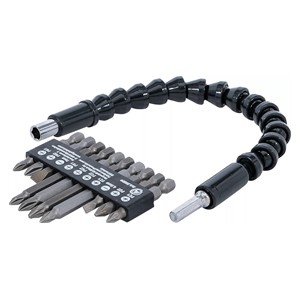 BGS Set bitova s fleksibilnom osovinom | vanjski šesterokutni pogon 6,3 mm (1 /4) | 11-dijelni