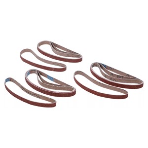 BGS Set brusnih traka | za BGS 8853 | 10 mm x 330 mm | K 60 - 80 - 120 | 12-dijelni