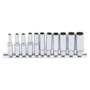 BGS Set dvanaesterokutnih umetaka za utični ključ, duboki | 6,3 mm (1 /4) | 4 - 13 mm | 11-dijelni