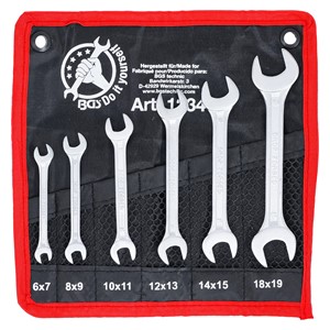 BGS Set dvostrukih viličastih ključeva | 6 x 7 - 18 x 19 mm | 6-dijelni