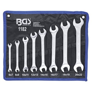 BGS Set dvostrukih viličastih ključeva | 6 x 7 - 20 x 22 mm | 8-dijelni