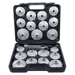 BGS Set ključeva za filtar ulja | aluminijski tlačni lijev | 12,5 mm (1 /2) | 23-dijelni