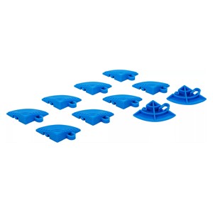 BGS Set kutnih elemenata plastičnih pločica | klik sustav | 57 x 57 x 18 mm | 10-dijelni