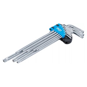 BGS Set kutnih steznih ključeva | ekstra dugi | TS-profil (za Torx Plus) TS10 - TS50 | 9-dijelni