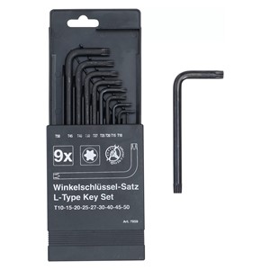 BGS Set kutnih steznih ključeva | T-profil (za Torx) T10 - T50 | 9-dijelni