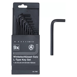 BGS Set kutnih steznih ključeva | unutarnji šesterokut 1,5 - 10 mm | 9-dijelni