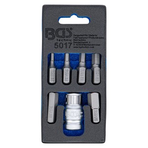 BGS Set odvijača bitova | vanjski šesterokutni pogon 10 mm (3 /8) | unutarnji šesterokut | 7-dijelni