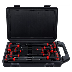 BGS Set odvijača s T-ručkom i bočnom oštricom | unutarnji šesterokut | 2 - 10 mm | 9-dijelni