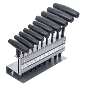 BGS Set odvijača s T-ručkom | inčni | unutarnji šesterokut 3 /32 - 3 /8 | 10-dijelni