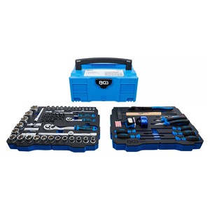 BGS Set odvijača, utičnih ključeva, čekića, kliješta | 6,3 mm (1 /4) /12,5 mm (1 /2) | BGS systainer® | 77-dijelni