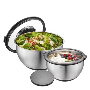 SET OF 2 BOWLS WITH LID GEFU MUOVO G-35055