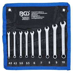 BGS Set okasto-viličastih ključeva | 4 - 10 mm | 9-dijelni