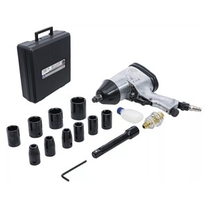 BGS Set pneumatskih udarnih odvijača s alatom | 12,5 mm (1 /2) | 312 Nm | 16-dijelni