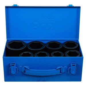 BGS Set šesterokutnih umetaka za teretne utične ključeve, duboki | 25 mm (1) | 27 - 50 mm | 8-dijelni