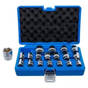 BGS Set šesterokutnih umetaka za utični ključ | 12,5 mm (1 /2) | 8 - 32 mm | 19-dijelni