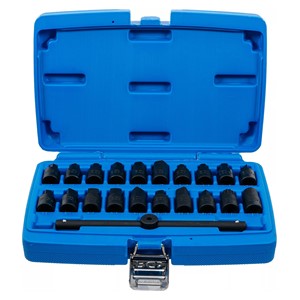 BGS Set specijalnih umetaka za posudu za ulje | 10 mm (3 /8) | 21-dijelni