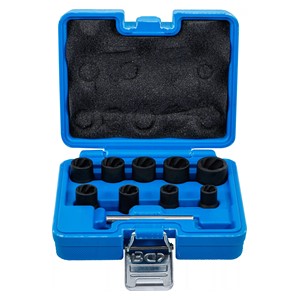 BGS Set spiralnih umetaka za utični ključ /izvijač za vijke | 10 mm (3 /8) | 10 - 19 mm | 10-dijelni