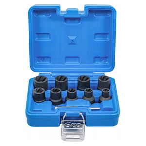 BGS Set spiralnih umetaka za utični ključ /izvijač za vijke | 12,5 mm (1 /2) | 10 - 19 mm | 10-dijelni