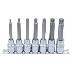 BGS Set umetaka bitova | 12,5 mm (1 /2) | unutarnje ozubljenje (za XZN) M5 - M14 | 7-dijelni