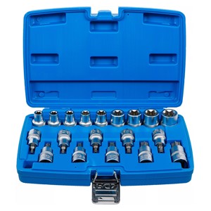 BGS Set umetaka bitova i umetaka utičnih ključeva | 12,5 mm (1 /2) | E-profil (za Torx) | 19-dijelni