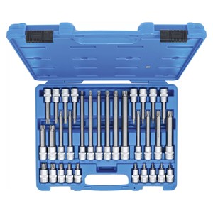 BGS Set umetaka bitova | pogon 12,5 mm (1 /2) | TPS-profil (za Torx Plus) s provrtom TPS20 - TPS70 | 32-dijelni