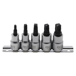 BGS Set umetaka bitove | unutarnji četverokutni pogon 10 mm (3 /8) | 4-kutni profil (za MTS-Mortorq) MTS0 - MTS04 | 5-dijelni