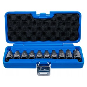 BGS Set umetaka za teretne bitove | 12,5 mm (1 /2) | T-profil (za Torx) T20 - T70 | 10-dijelni