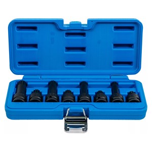 BGS Set umetaka za teretne bitove | 12,5 mm (1 /2) | unutarnje ozubljenje (za XZN) M12 - M18 | 8-dijelni