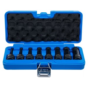 BGS Set umetaka za teretne bitove | duljina 75 mm | 12,5 mm (1 /2) | unutarnji šesterokut s kuglastom glavom | 6 - 19 mm | 8-dijelni