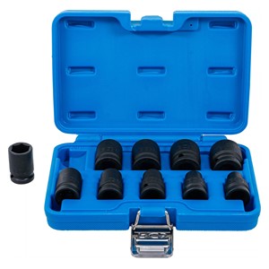 BGS Set umetaka za teretne utične ključeve Gear Lock | 12,5 mm (1 /2) | 3 /8 - 15 /16 | inčni | 10-dijelni