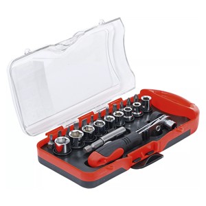 BGS Set umetaka za utične ključeve /bitove | s ustavljačkim ključem za bitove | 23-dijelni