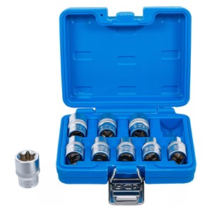 BGS Set umetaka za utični ključ E-profila | 12,5 mm (1 /2) | E10 - E24 | 9-dijelni