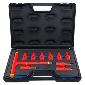 BGS Set umetaka za VDE bitove | unutarnji četverokutni pogon 12,5 mm (1 /2) | T-profil (za Torx) T20 - T55 | 10-dijelni