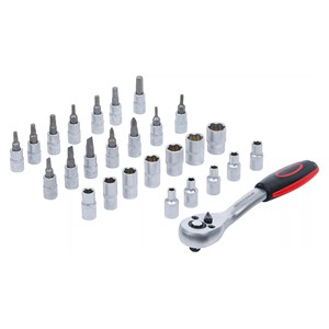 BGS Set utičnih ključeva | pogon 6,3 mm (1 /4) | 4 - 13 mm | 27-dijelni