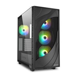 Sharkoon REBEL C80G RGB Midi Tower Black