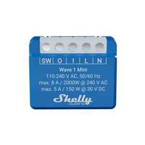 Shelly Qubino Wave 1 Mini LR Smart switch Z-Wave Blue