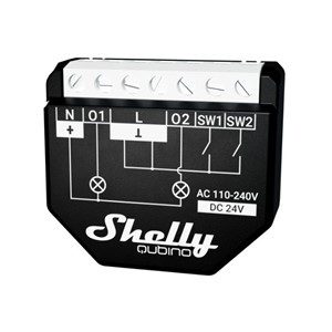 Shelly Qubino WAVE 2PM Smart switch Black