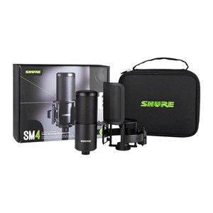 Shure SM4-K-KIT - condenser microphone, externally polarised, handle, popfilter, case