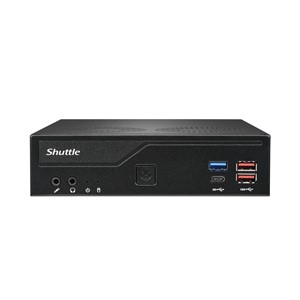 Shuttle Slim PC DH770 , S1700, 2x HDMI, 2x DP , 2x 2.5G LAN, 2x COM, 8x USB, 1x 2.5, 2x M.2, 24 /7 permanent operation, incl. VESA