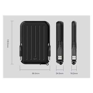 Silicon Power A66 external hard drive 2000 GB Black, Yellow