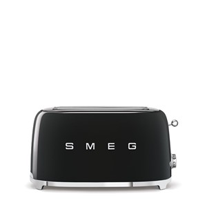 Smeg TSF02BLEU Toaster, 4 slice, black, metal body
