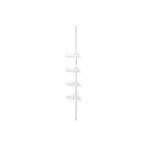 SONGMICS Angled Telescopic Shelf Stand for Bathrooms, White, 85-305 cm, BCB001A