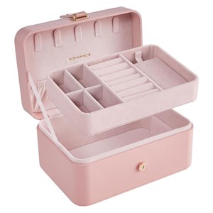 SONGMICS Jewellery box pink