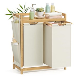 SONGMICS laundry basket black 2 /1 100L