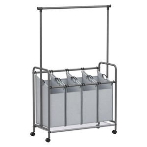 SONGMICS Laundry Basket with 4 Compartments RLS44GS