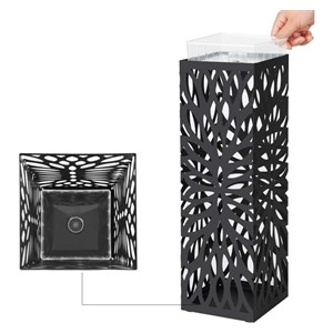 SONGMICS Metal umbrella stand with hooks and drip tray LUC48B