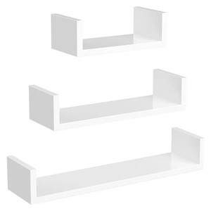 SONGMICS set of 3 floating shelves 40 -35 -30cm