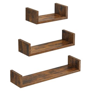 SONGMICS set of 3 floating wall shelves