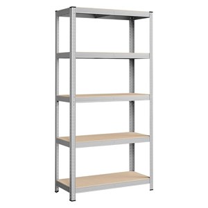 SONGMICS Shelving Unit 180 x 90 x 40 cm Silver, GLR40SV