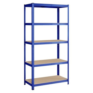 SONGMICS Shelving Unit 200 x 100 x 50 cm Brown-Blue, GLR050Q01